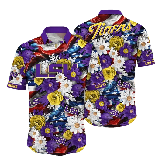 LSU TIGERS NCAA Aloha Hawaiian Shirt 1, NCAA Hawaiian Shirt Moonbestprint