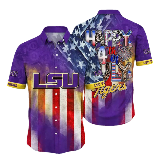 LSU TIGERS NCAA Aloha Hawaiian Shirt 2, NCAA Hawaiian Shirt Moonbestprint