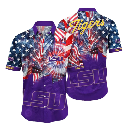 LSU TIGERS NCAA Flower Aloha Hawaiian Shirt 8, NCAA Hawaiian Shirt Moonbestprint