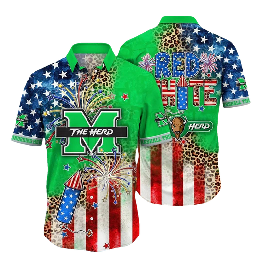 Marshall Thundering Herd NCAA Aloha Hawaiian Shirt 2, NCAA Hawaiian Shirt Moonbestprint