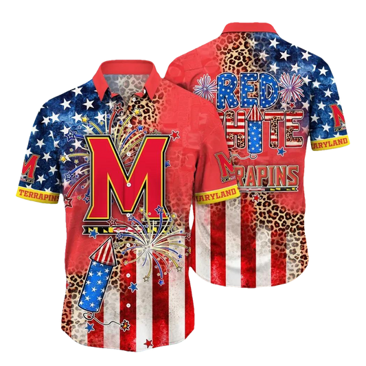 Maryland Terrapins NCAA Aloha Hawaiian Shirt 2, NCAA Hawaiian Shirt Moonbestprint