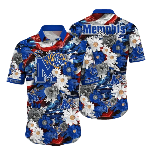 Memphis Tigers NCAA Aloha Hawaiian Shirt, NCAA Hawaiian Shirt Moonbestprint