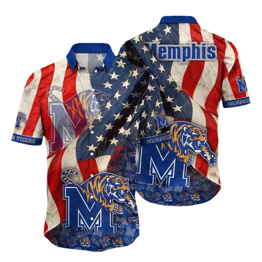 Memphis Tigers NCAA Flower Aloha Hawaiian Shirt 10, NCAA Hawaiian Shirt Moonbestprint