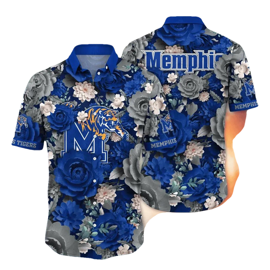 Memphis Tigers NCAA Flower Aloha Hawaiian Shirt 4, NCAA Hawaiian Shirt Moonbestprint