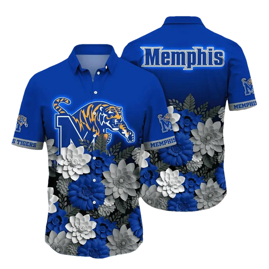 Memphis Tigers NCAA Flower Aloha Hawaiian Shirt 11, NCAA Hawaiian Shirt Moonbestprint