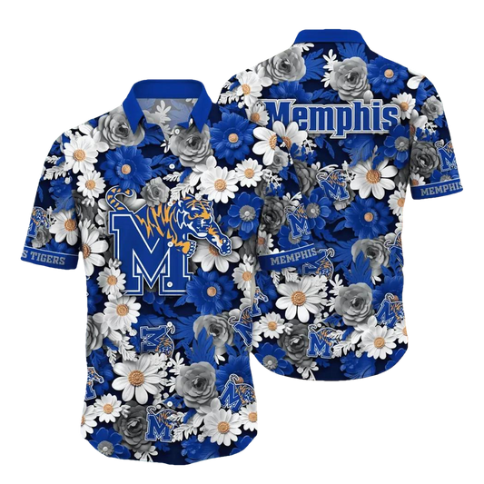 Memphis Tigers NCAA Flower Aloha Hawaiian Shirt 6, NCAA Hawaiian Shirt Moonbestprint
