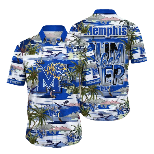 Memphis Tigers NCAA Flower Aloha Hawaiian Shirt 7, NCAA Hawaiian Shirt Moonbestprint