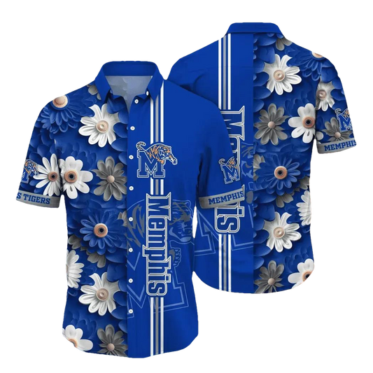 Memphis Tigers Style Hot Trending Summer NCAA Flower Aloha Hawaiian Shirt 13, NCAA Hawaiian Shirt Moonbestprint