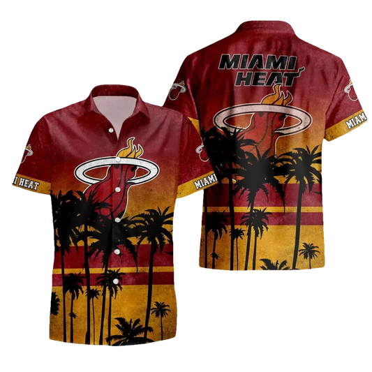 Miami Heat Aloha Hawaiian Shirt, NCAA Hawaiian Shirt Moonbestprint
