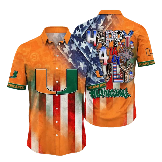 Miami Hurricanes NCAA Aloha Hawaiian Shirt 2, NCAA Hawaiian Shirt Moonbestprint