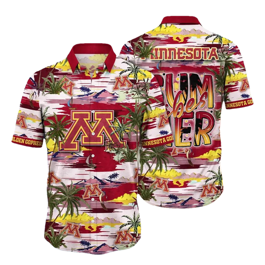 Minnesota Golden Gophers NCAA Flower Aloha Hawaiian Shirt 8, NCAA Hawaiian Shirt Moonbestprint