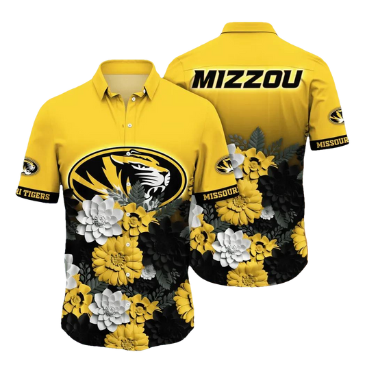 Missouri Tigers NCAA Flower Aloha Hawaiian Shirt 13, NCAA Hawaiian Shirt Moonbestprint