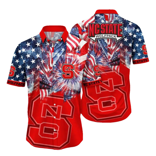 NC State Wolfpack NCAA Flower Aloha Hawaiian Shirt 12, NCAA Hawaiian Shirt Moonbestprint