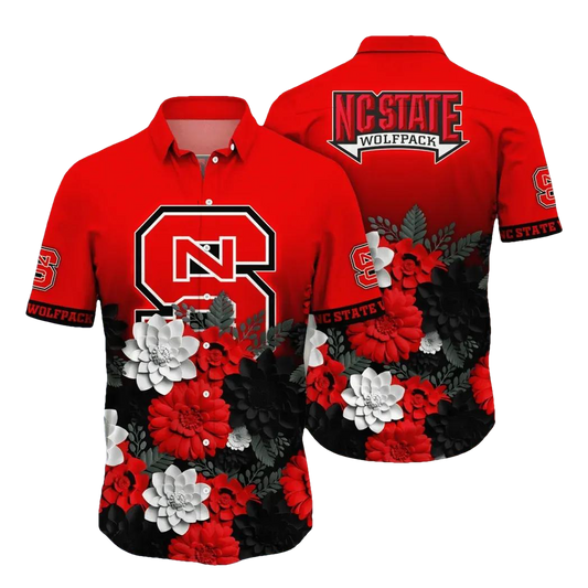 NC State Wolfpack NCAA Flower Aloha Hawaiian Shirt 13, NCAA Hawaiian Shirt Moonbestprint