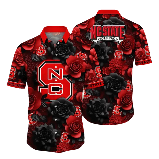 NC State Wolfpack NCAA Flower Aloha Hawaiian Shirt 7, NCAA Hawaiian Shirt Moonbestprint