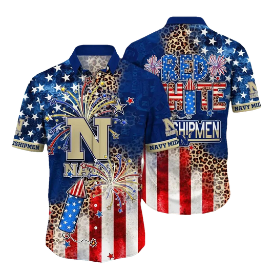 Navy Midshipmen NCAA Aloha Hawaiian Shirt, NCAA Hawaiian Shirt Moonbestprint
