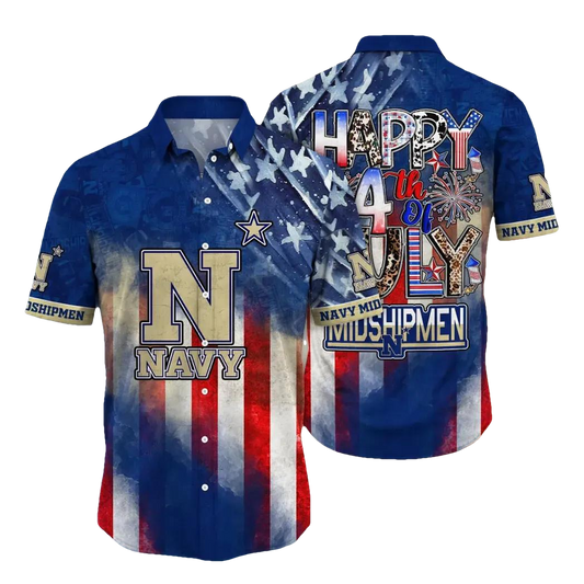 Navy Midshipmen NCAA Aloha Hawaiian Shirt 2, NCAA Hawaiian Shirt Moonbestprint