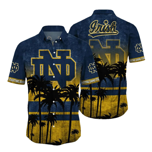 Notre Dame Fighting Irish Aloha Hawaiian Shirt, NCAA Hawaiian Shirt Moonbestprint