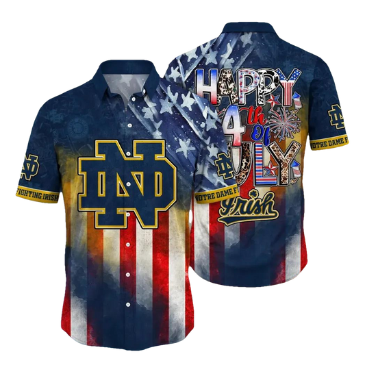 Notre Dame Fighting Irish NCAA Aloha Hawaiian Shirt, NCAA Hawaiian Shirt Moonbestprint