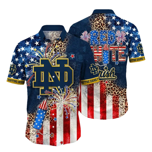 Notre Dame Fighting Irish NCAA Aloha Hawaiian Shirt 2, NCAA Hawaiian Shirt Moonbestprint