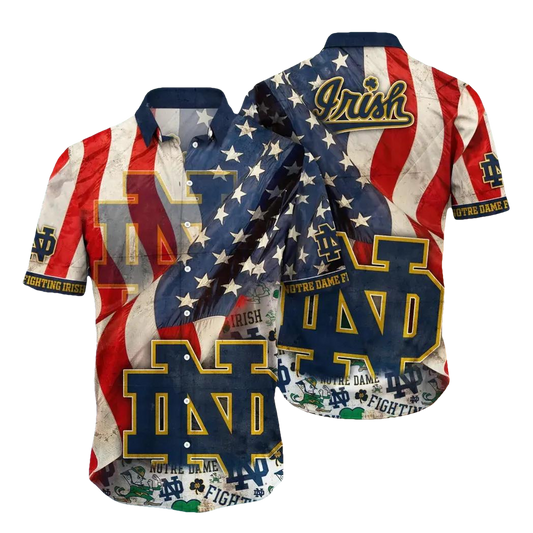 Notre Dame Fighting Irish NCAA Flower Aloha Hawaiian Shirt 11, NCAA Hawaiian Shirt Moonbestprint