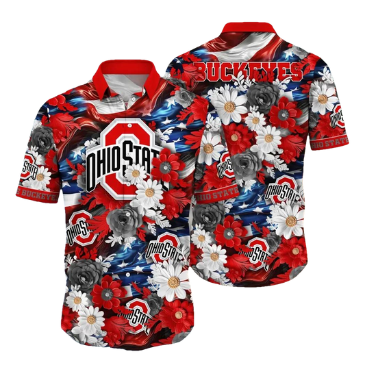 Ohio State Buckeyes Style Hot Trending Summer NCAA Aloha Hawaiian Shirt 1, NCAA Hawaiian Shirt Moonbestprint