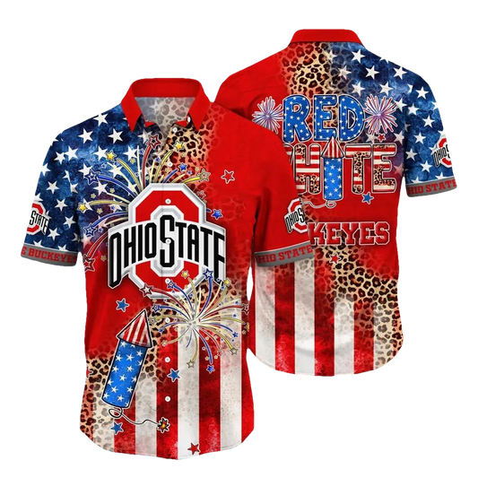 Ohio State Buckeyes Style Hot Trending Summer NCAA Aloha Hawaiian Shirt 3, NCAA Hawaiian Shirt Moonbestprint