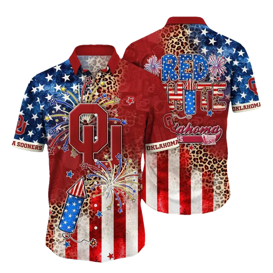 Oklahoma Sooners NCAA Aloha Hawaiian Shirt, NCAA Hawaiian Shirt Moonbestprint