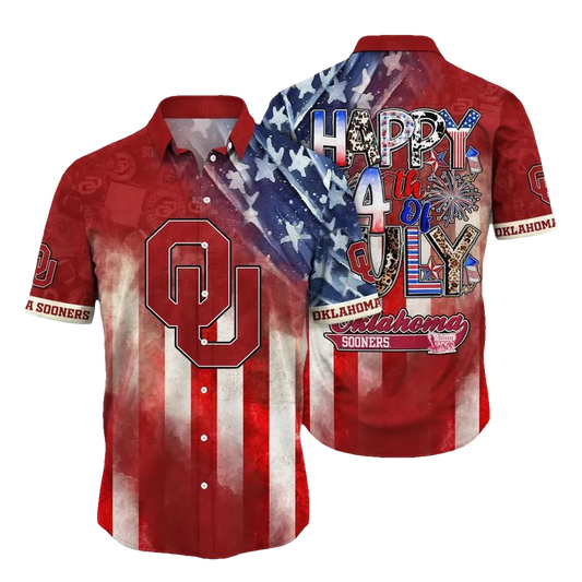 Oklahoma Sooners NCAA Aloha Hawaiian Shirt 2, NCAA Hawaiian Shirt Moonbestprint