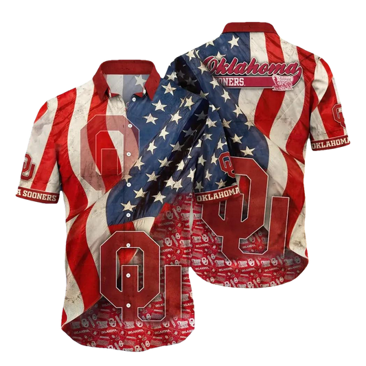 Oklahoma Sooners NCAA Flower Aloha Hawaiian Shirt 9, NCAA Hawaiian Shirt Moonbestprint