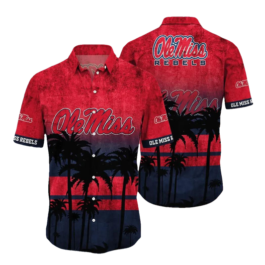 Ole Miss Rebels Aloha Hawaiian Shirt, NCAA Hawaiian Shirt Moonbestprint