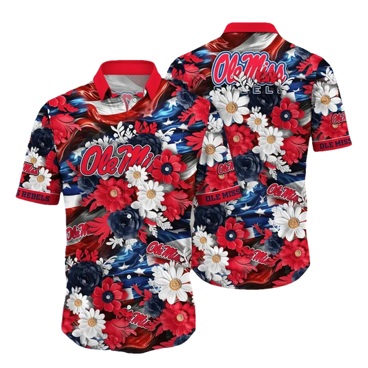 Ole Miss Rebels NCAA Aloha Hawaiian Shirt 1, NCAA Hawaiian Shirt Moonbestprint