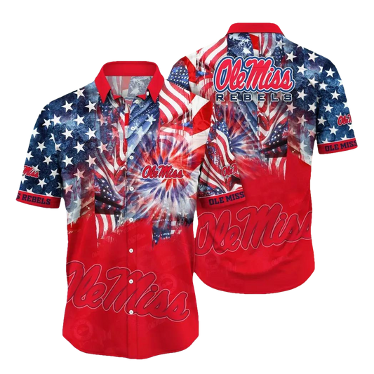 Ole Miss Rebels NCAA Flower Aloha Hawaiian Shirt 10, NCAA Hawaiian Shirt Moonbestprint