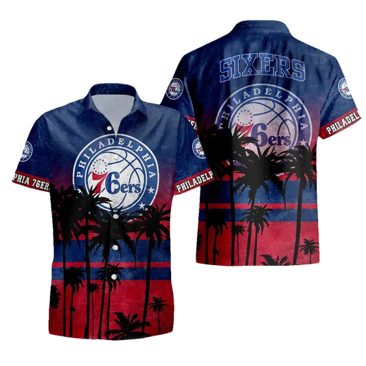 Philadelphia 76ers Aloha Hawaiian Shirt, NCAA Hawaiian Shirt Moonbestprint