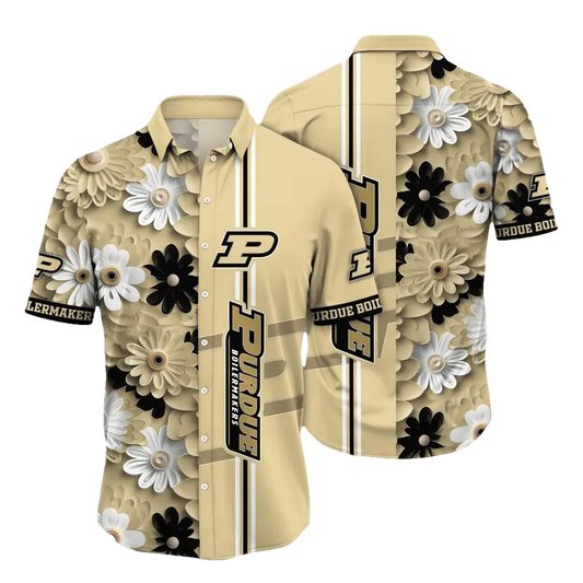 Purdue Boilermakers Style Hot Trending Summer NCAA Flower Aloha Hawaiian Shirt, NCAA Hawaiian Shirt Moonbestprint
