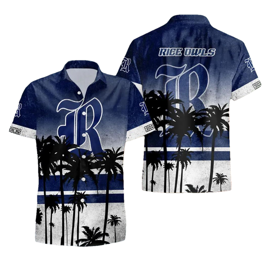 Rice Owls Style Hot Trending Summer Aloha Hawaiian Shirt, NCAA Hawaiian Shirt Moonbestprint