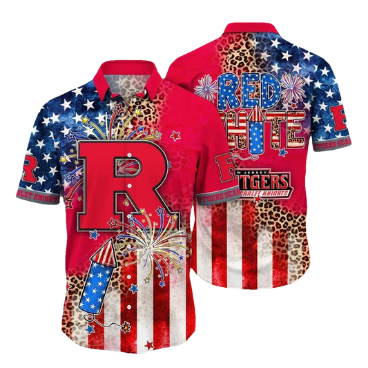 Rutgers Scarlet Knights NCAA Aloha Hawaiian Shirt 2, NCAA Hawaiian Shirt Moonbestprint