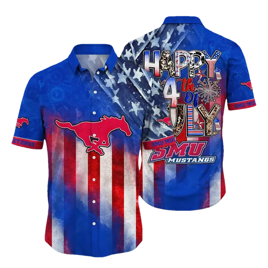SMU Mustangs NCAA Aloha Hawaiian Shirt 2, NCAA Hawaiian Shirt Moonbestprint