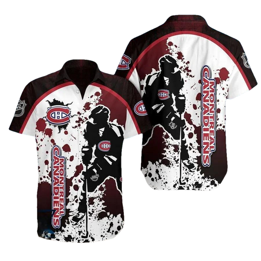 Fanmade NHL Montreal Canadiens Aloha Vibe Summer Hawaiian Shirt, NHL Hawaiian Shirt Moonbestprint