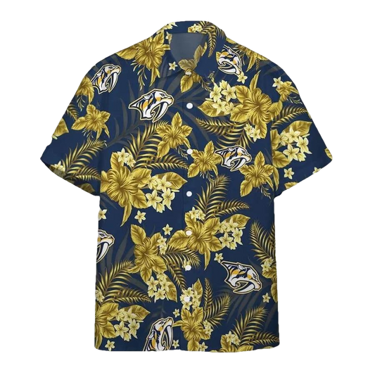 NHL Nashville Predators Personalized Hawaiian Shirt, NHL Hawaiian Shirt Moonbestprint