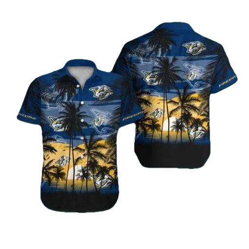 Nashville Predators Hawaiian Shirt 1, NHL Hawaiian Shirt Moonbestprint