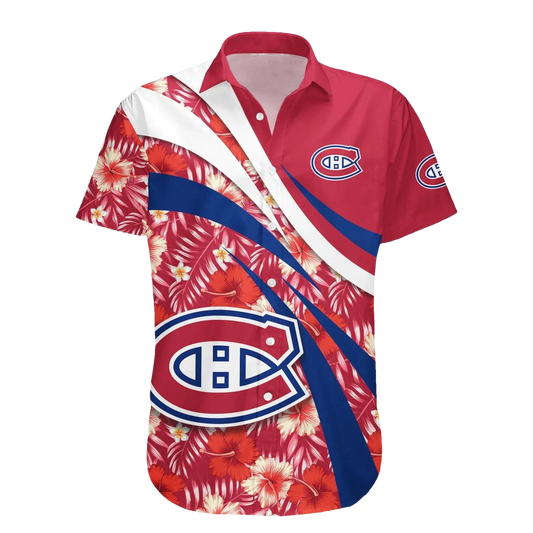 Montreal Canadiens Hawaiian Shirt Hibiscus Sport Style - NHL, NHL Hawaiian Shirt Moonbestprint
