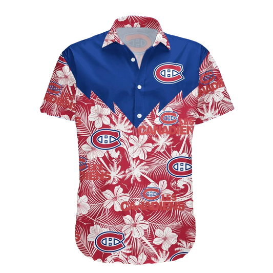 Montreal Canadiens Hawaiian Shirt Tropical Seamless- NHL, NHL Hawaiian Shirt Moonbestprint