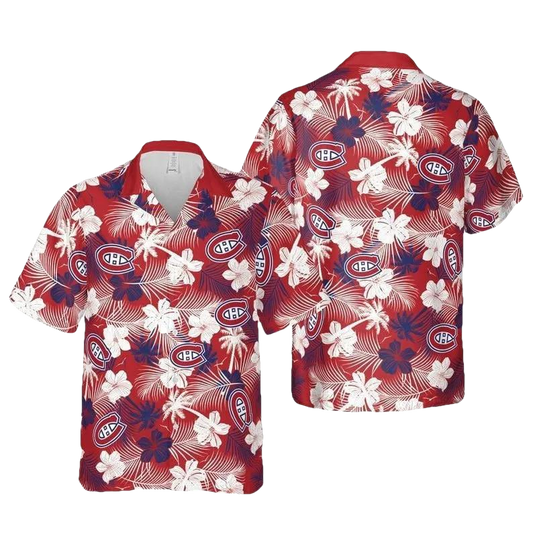 Montreal Canadiens NFL Montreal Hawaiian Graphic Print Short Sleeve Hawaiian Shirt, NHL Hawaiian Shirt Moonbestprint