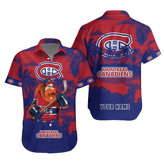 Montreal Canadiens Personalized Hawaiian Shirt – Custom Name, NHL Hawaiian Shirt Moonbestprint