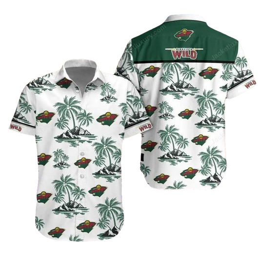 Minnesota Wild Summer Shirt Hawaiian Shirt, NHL Hawaiian Shirt Moonbestprint