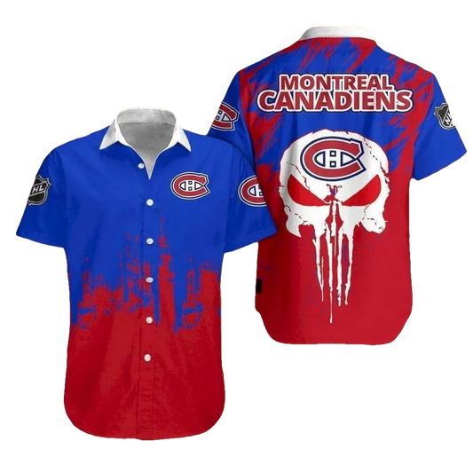 Montreal Canadiens The Punisher Hawaiian Shirt, NHL Hawaiian Shirt Moonbestprint