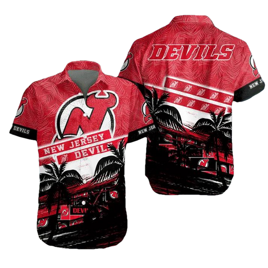 New Jersey Devils Hawaiian Shirt 4, NHL Hawaiian Shirt Moonbestprint
