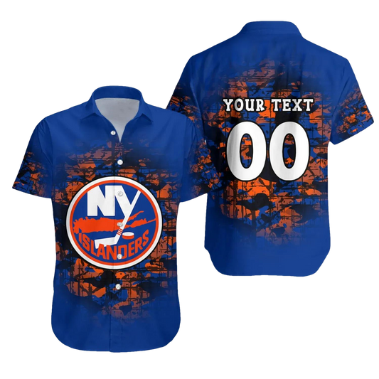 New York Islanders Hawaiian Shirt Camouflage Vintage - NHL, NHL Hawaiian Shirt Moonbestprint