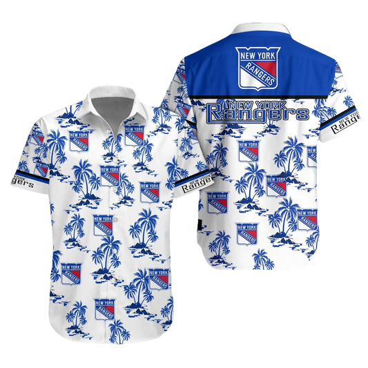 New York Rangers Aloha Shirt, NHL Hawaiian Shirt Moonbestprint